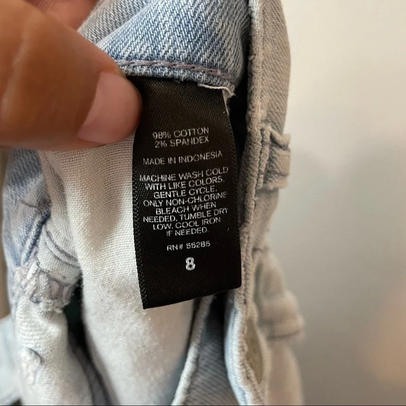 Express Jean Shorts Distressed Exposed Pockets - Picture 4 of 4